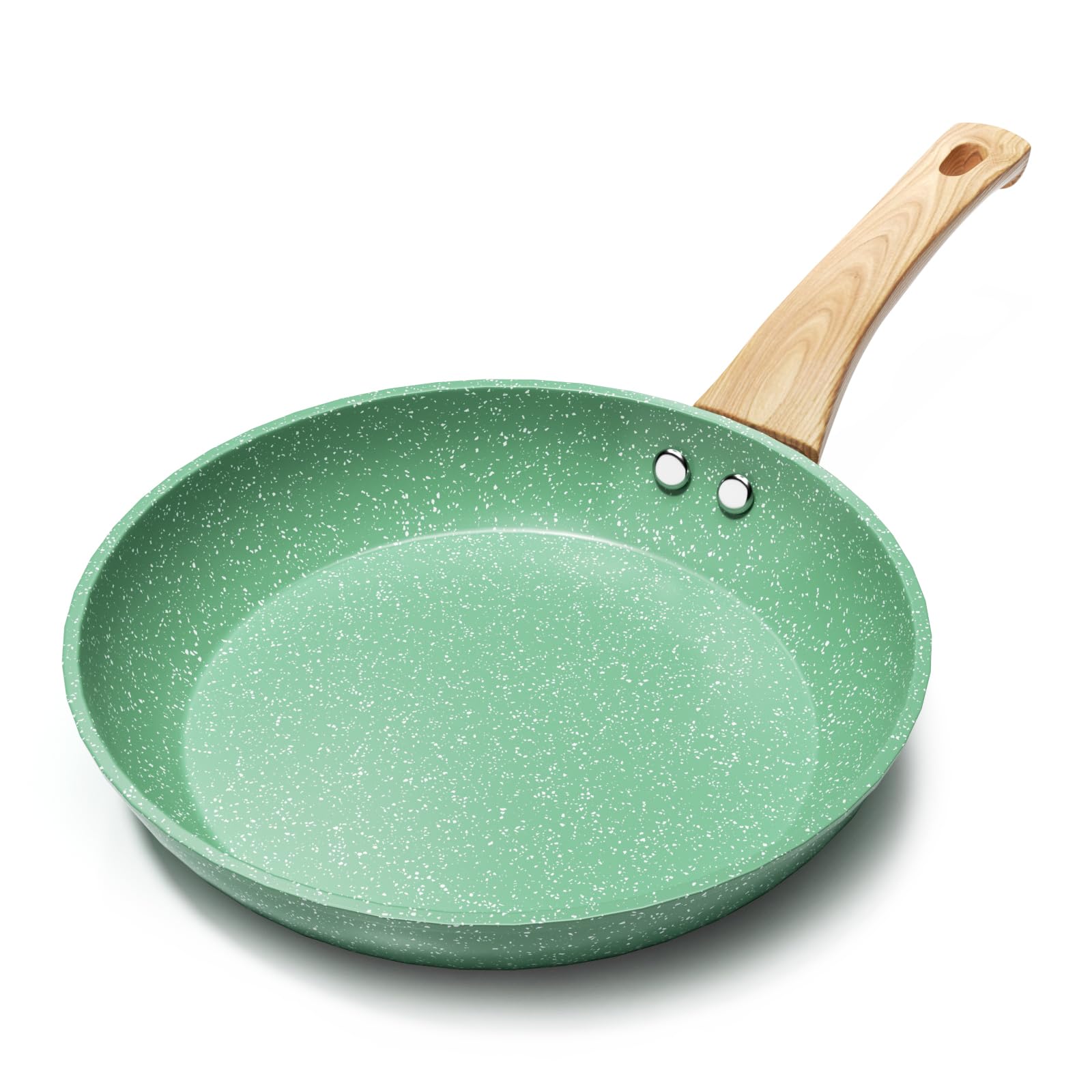 Innerwell Non-Stick Frying Pan 20 cm, Induction Pan with Professional-Quality Non Stick Coating, Healthy Granite Pan, Oven-Safe, PFOA-Free, Green