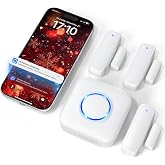 WiFi Door Sensor Chime, Smart Door Open Alert Window Sensor | For Business/Home/Kids Safety, Window Contact Alarm with Free App Notification, 500ft Range, 32 Melodies, 5 Volume Levels