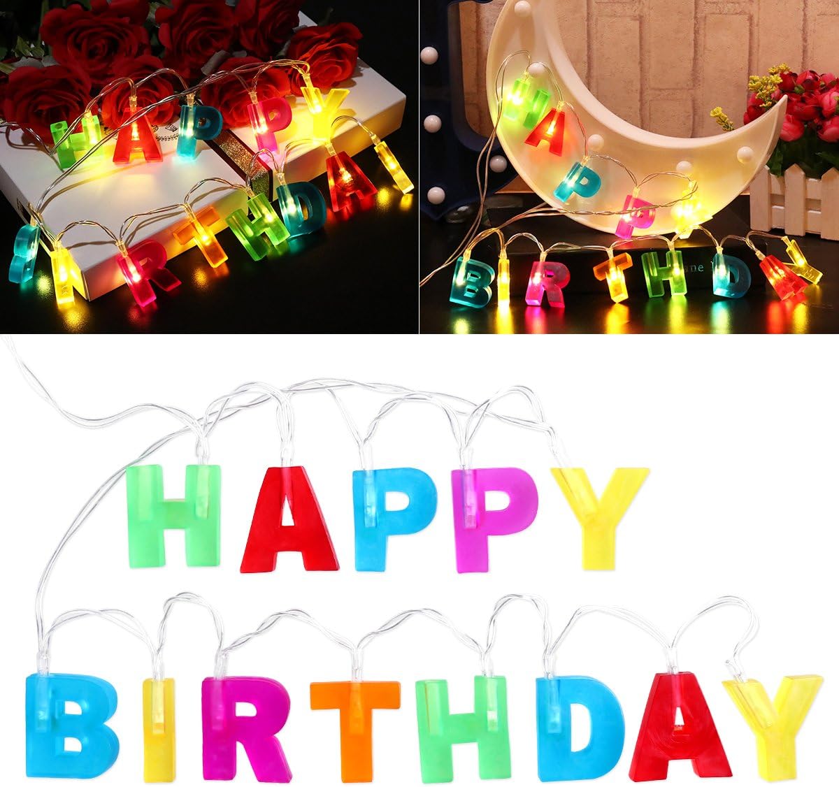 Amazon Co Jp Ledmomo Happy Birthday 飾り ストリングライト Led 電池式 バースデー 飾り付け 屋外屋内兼用 Diy 工具 ガーデン