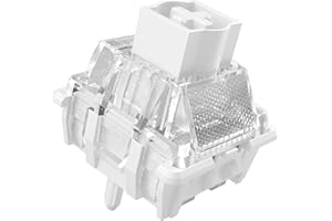 Fejwlvs White Magnetic Keyboard Switches, Linear Factory Pre-lubed Freely Setting Pre-TraveSwitches for Magnetic Gaming Keyboard（72PCS）