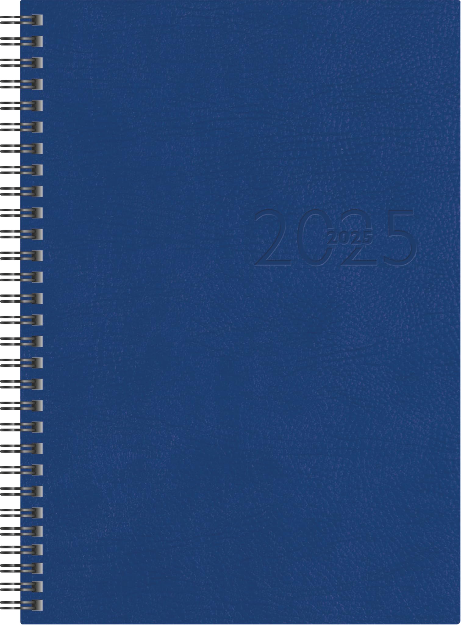 rido/idé Book Calendar Model Studioplan Int. (2025), 2 Pages = 1 Week, 168 × 240 mm, 160 Pages, Faux Leather Cover Prestige, Blue
