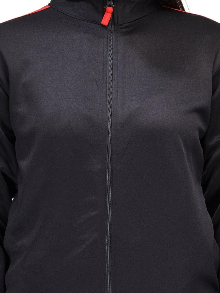 scott dryfit jacket wrinkle free women's (black with red stripes)