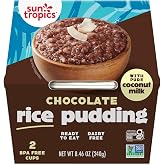 Sun Tropics Coconut Milk Rice Pudding Snack, Chocolate | Vegan, Dairy Free Snacks | Gluten Free, Low Sugar, Non-GMO | Ready-to-Eat Pudding Cups 8.46 Oz (Pack of 12)