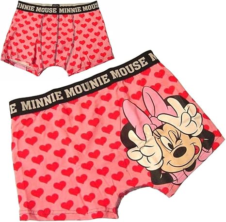 Amazon Co Jp Disney ディズニー ミニーのボクサーパンツ3fハート柄 バックプリント ピンク 桃 M ホビー