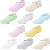 Witwot 10 Pairs No Show Socks for Kids Girls Boys Non Slip Low Cut Ankle Socks