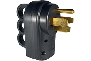 Suplevel 50 Amp RV Plug, NEMA 14-50P 125/250 Volt Heavy Duty Replacement Male Plug with Ergonomic Handles for RV, EV, Generator Cord, ETL Listed