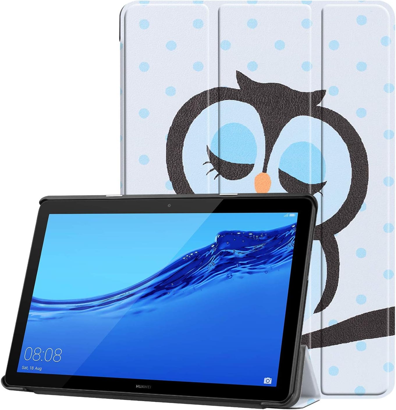 Acelive for Huawei T5 Case, Ultra Slim Smart Leather Case Cover with Stand Function for Huawei Mediapad T5 10 10.1 Inch Tablet 2018