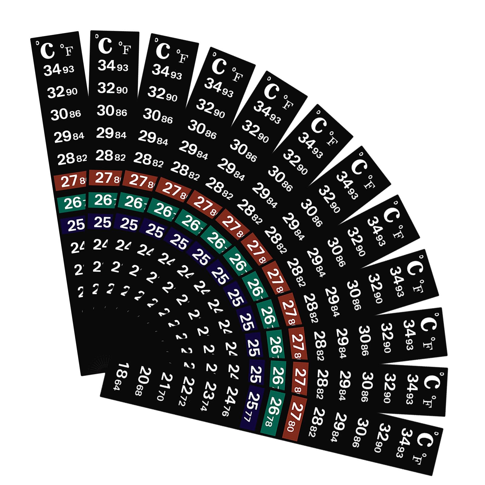 Photo 1 of 12 Pcs Fish Tank Thermometer Stick On Aquarium Thermometer Strip 64-93°F (18-34°C) Thermometer Strip Digital Adhesive Aquarium Temperature Stickers for Wine Beer Brewing Fermenting Fish Tank