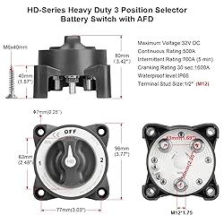 600A Master Battery Power Cut Disconnect Switch