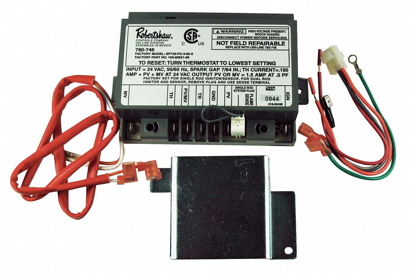 ROBERTSHAW Spark Ignition Control, Lockout, PrePurge
