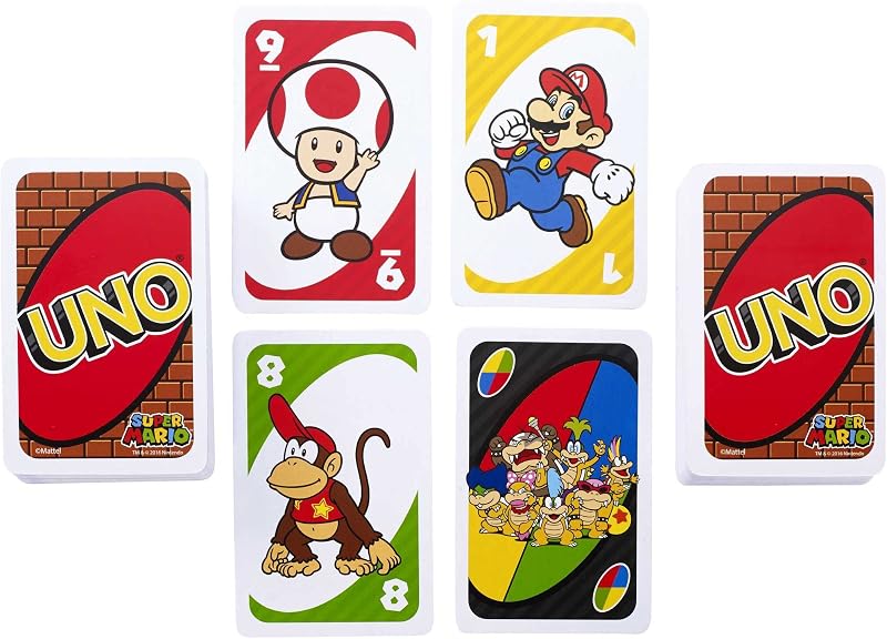 UNO Super Mario Gioco di Carte, 7+ anni, 2-10 giocatori