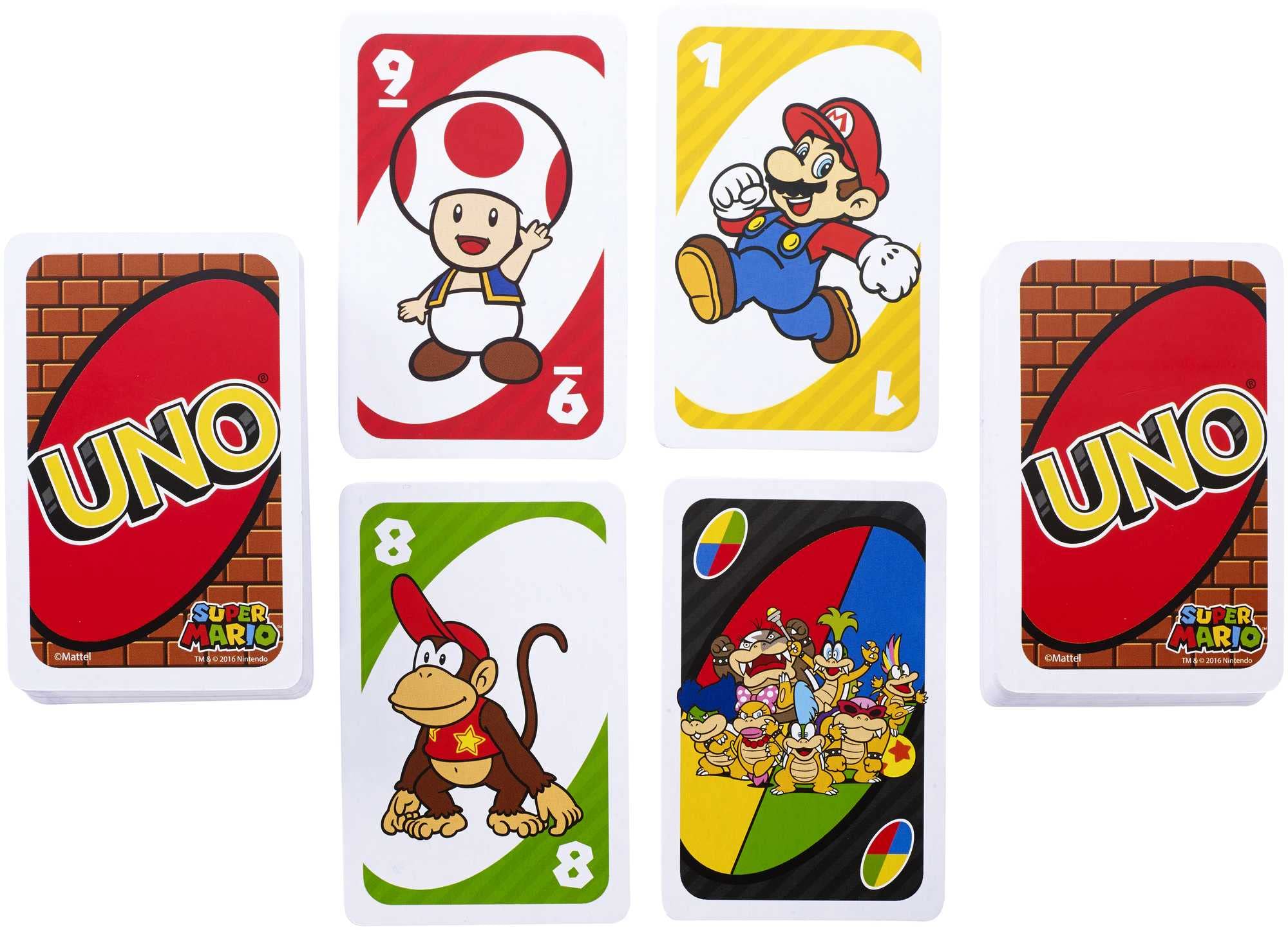 Mattel Games DRD00 - UNO Super Mario Kartenspiel, geeignet für 2-10 Spieler, Kartenspiele und Kinderspiele ab 7 Jahren 5