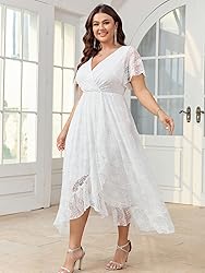SCOMCHIC Womens Plus Size Wedding Guest Dress