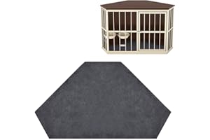 Fanfanwin 42.5 Inch Waterproof Dog Crate Mat, Soft Plush Pet Blanket for Large Dogs, Non-Slip Corner Liner, Machine Washable 
