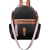 FADEON Mini Backpack Purse for Women, Designer Leather Cute Roomly Backpacks, Daily Ladies Shoulder Backpack Fashion Handbag
