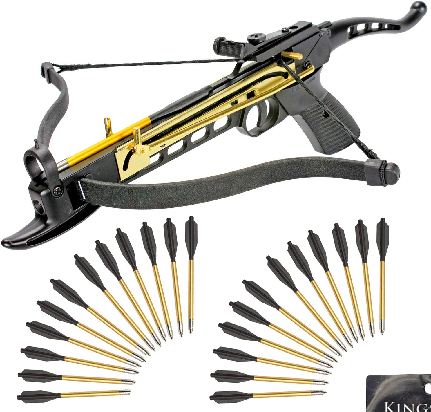 Quietest Crossbow Will Be A Perfect Tool For Hunter 4 Amazon.com : KingsArchery Self-Cocking Crossbow Bundle with Adjustable Sights, Spare Crossbow String and Caps, 27 Aluminim Arrow Bolt Set : Sports & Outdoors