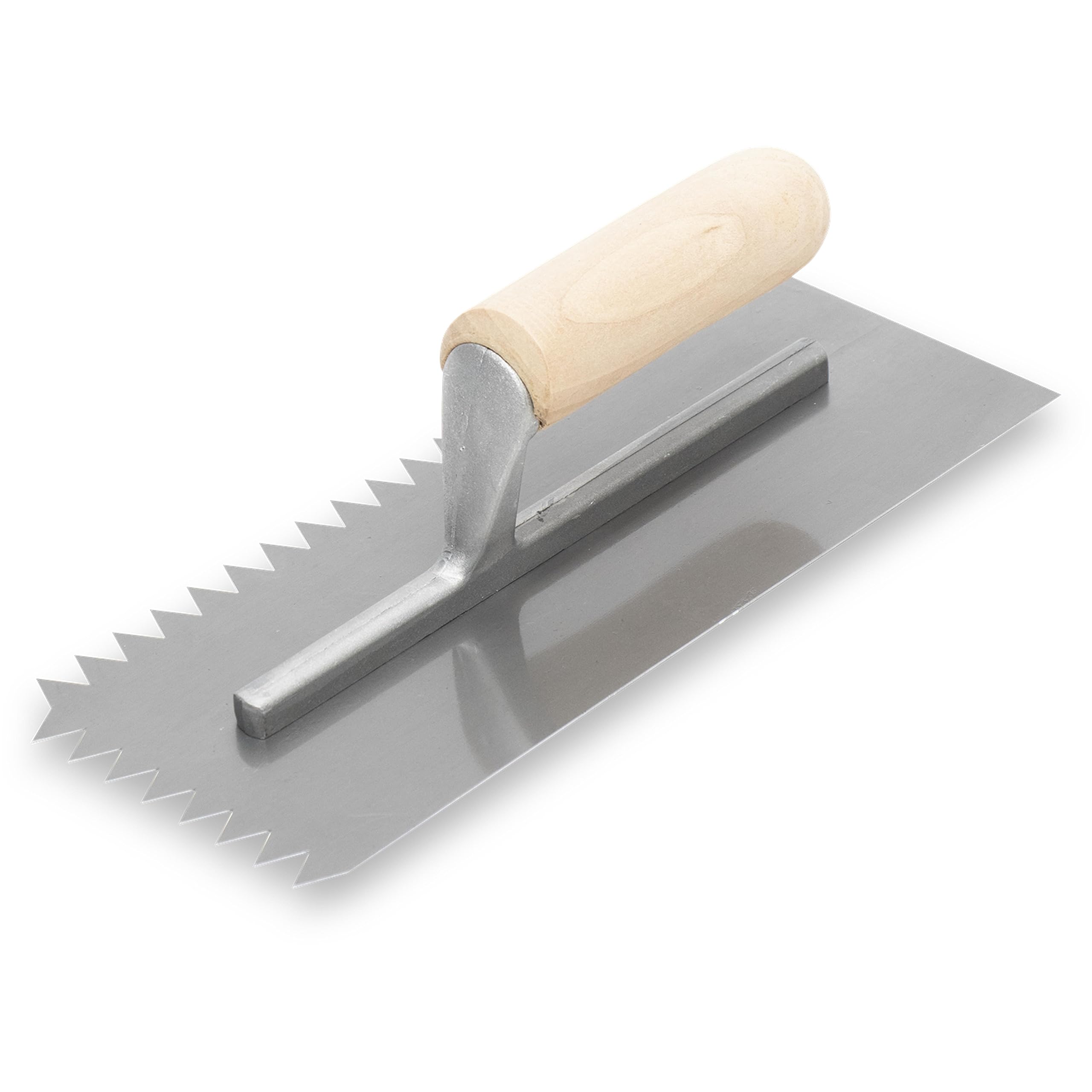 Marshalltown 970 Serrated Trowel 1/2 x 15/32 V, Silver
