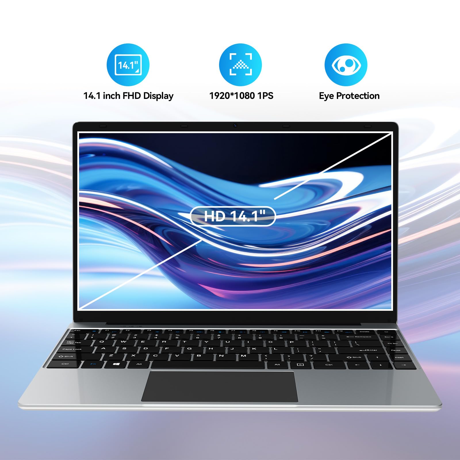 Gezoon 14 Inch Laptop Computer, 8GB RAM 256GB SSD, Intel Celeron N4020C Processors(up to 2.8GHz), Windows 11 Pro Laptop, FHD 1920 x 1080, Work and Students laptops, Light&Thin 180 Angle Opening
