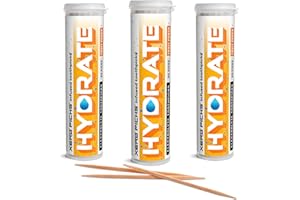 Xero Picks Hydrate - Electrolyte Flavored Toothpicks -60 Picks-Variety 3 Pack - Fruit Punch - Sodium, Potasium, Magnesium, Calcium