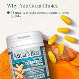 NATURE'S BEST Turmeric 10,000mg Fast Release 60 Tablets UK Made 95% Curcuminoids view 6