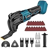 Cordless Oscillating Tool for Makita 18V Batteries, 6 Variable Speed, 23 PCS Oscillating Multi Tool kit with Auxiliary Handle