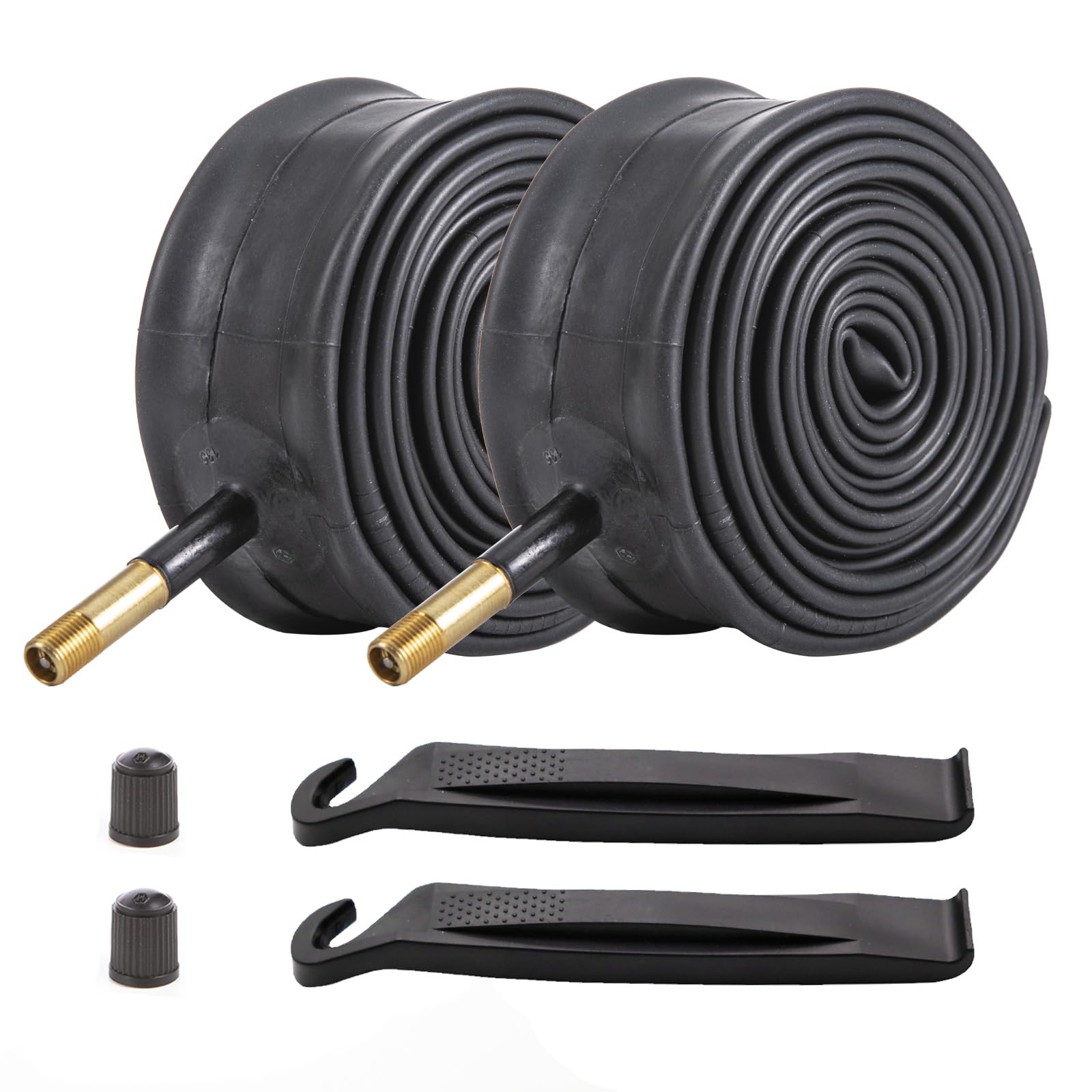 Photo 1 of 2 PCS Heavy Duty Bike Tubes 700x38C 700x40C 700x43C 700x45C 38C/40C/42C/43C/45C Schrader Valve 48mm Bicycle Tubes Premium Quality Butyl Inner Tubes (Schrader Valve 48mm)