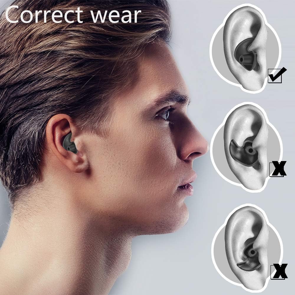 Naohiro Swimming Earplugs,Waterproof Reusable Silicone Swimming Ear Plugs for Swimming Showering Bathing Surfing Snorkeling and Other Water Sports,Suitable for Kids and Adults,5-Pairs Pack: Health & Personal Care