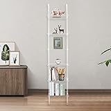 Genseino Acrylic Ladder Bookshelf, 6-Tier Clear