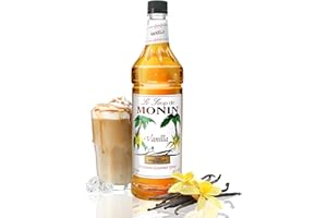 Monin - Vanilla Syrup, Versatile Flavor, Great for Coffee, Shakes, and Cocktails, Gluten-Free, Non-GMO (1 Liter)