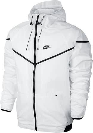 Amazon.com: Nike Mens Tech Aeroshield Windrunner Jacket White/Black: Clothing