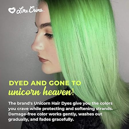 Amazon Com Lime Crime Unicorn Hair Tint Salad Light Green Fantasy Hair Color Ultra Conditioning Semi Permanent Damage Free Formula Vegan 6 76 Fl Oz Beauty
