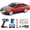 GoolRC Drift Car, 1:16 Scale 4WD RC Racing Car, 30KM/H High Speed with LED Lights and Drifting Tires for Kids and Adults (Red)