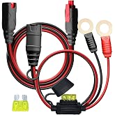 GC004 + GC008 X-Connect Fits for NOCO Battery Charger Accessories Cables | M10(3/8in) XL Eyelet Terminal,Waterproof, 20A Fuse, Fits for Genius Smart Battery Chargers Extension Cable