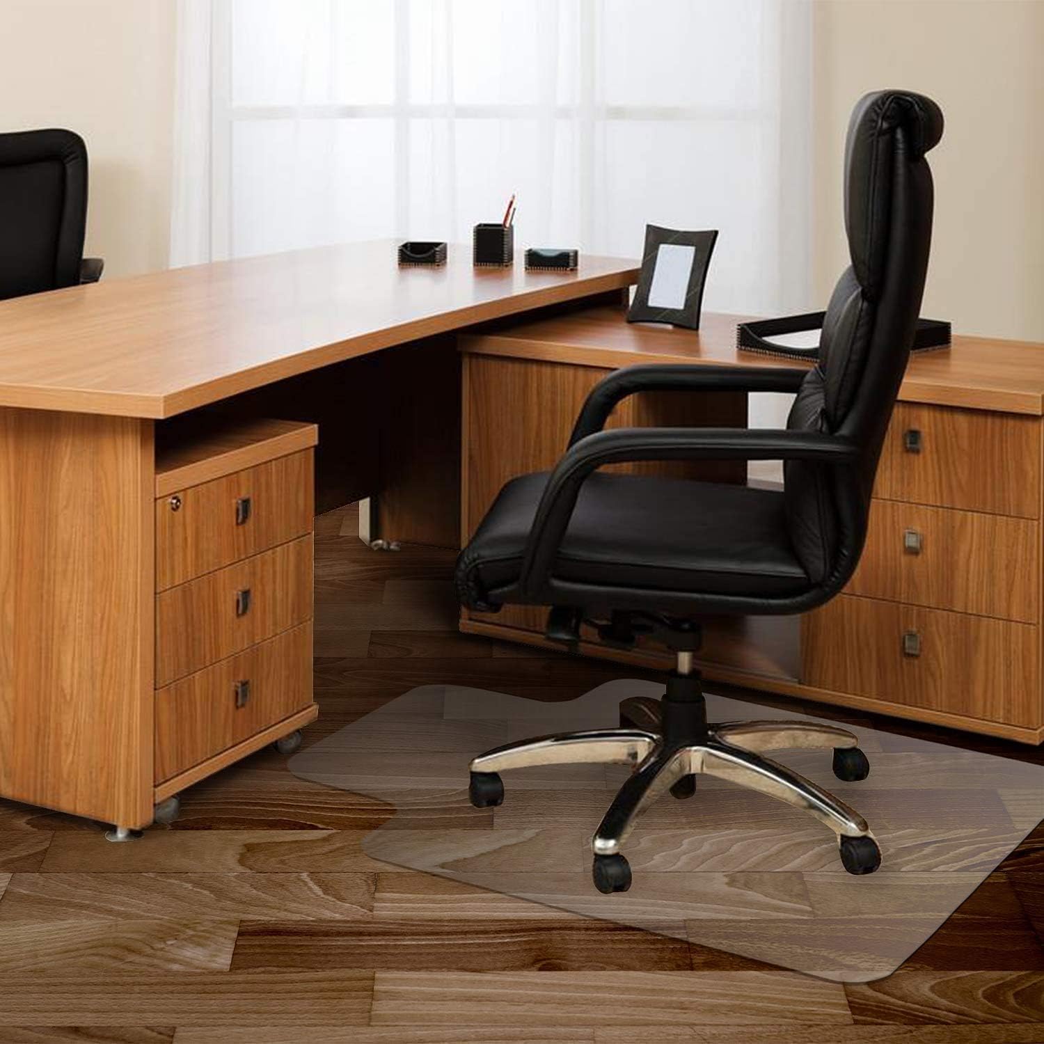 Azadx Office Chair Mat for Hardwood Floor, Clear Hard Floor Chair Mat for Easy Glide and Protection Under Desk Chair (36" x 48" with Lip) : Office Products