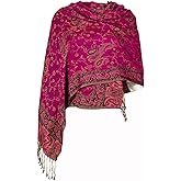 TUSHUSTY Pashmina Feel Shawls Wraps Rave Scarf for Women Soft Silky Reversible Men Scarves Hijab