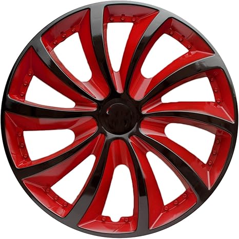 Amazon Co Jp Jinhan 赤い無料コロケーション4ピースホイールトリム13 14 15インチホイールカバーカバーの変更部品を送る車のロゴ タイヤラック カパー Size 14inch ホーム キッチン