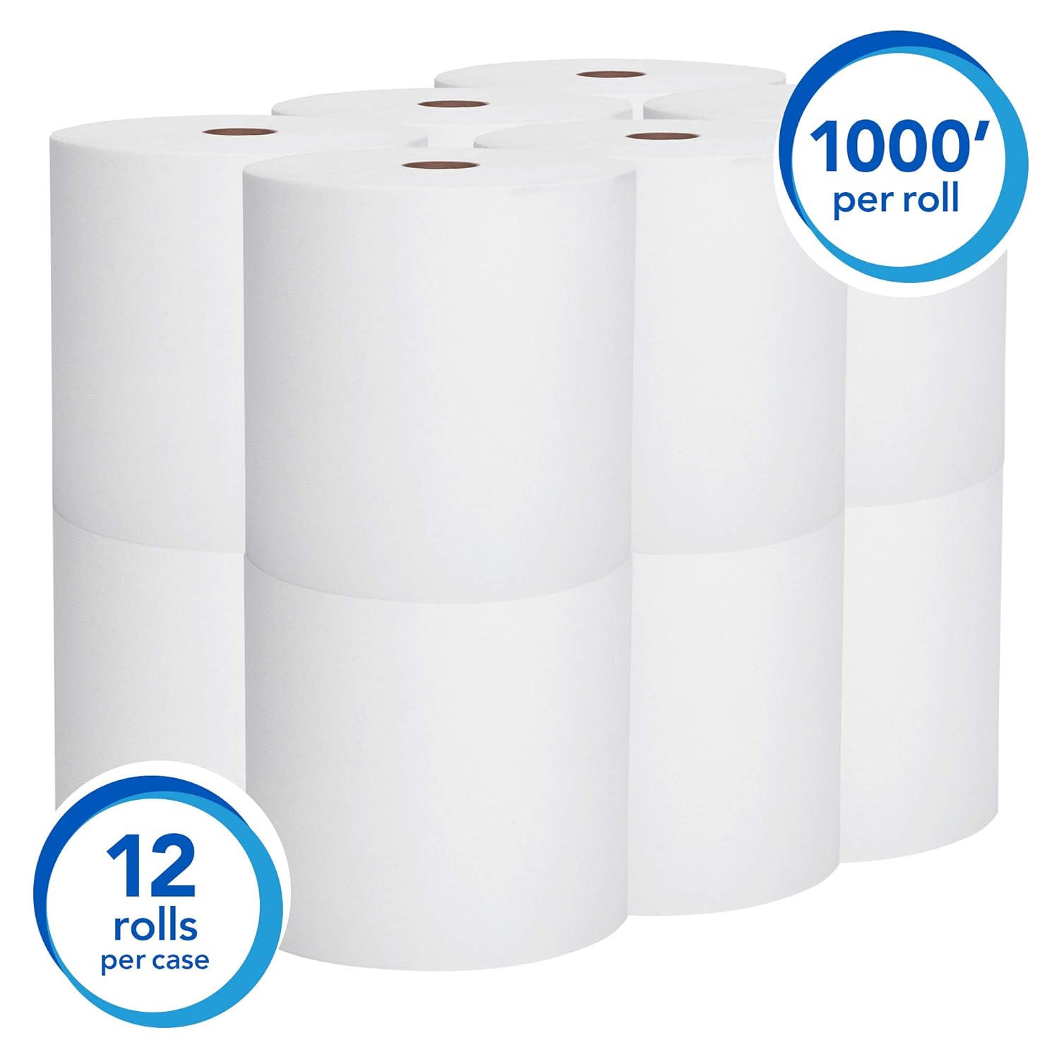 Scott Essential High Capacity Hard Roll Paper Towels (01000), White, 12 Paper Towel Rolls / Case, 1, 000' / Roll, 12, 000' / Case: Paper Towels: Industrial & Scientific