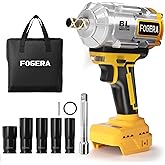 Cordless Impact Wrench 1/2 Inch - Compatible with Dewalt 20V Batteries, 1100 Ft-lbs (1500N.m) High Torque Impact Driver, Brushless Impact Gun with 3 Speed Modes & LED Light (Battery Not Included)