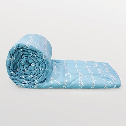 Divine Casa Luxor Abstract Microfibre Single Comforter - Blue