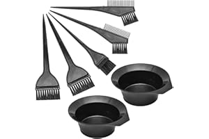 pizarra Hair Color Brush and Bowl Set, Hair Color Brush Mixing Bowl Kit, for Hair Dying Coloring Applicator, 7 Piece Set