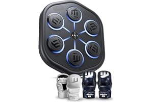 MAITUFIT 2025 Upgraded Smart Music Boxing Machine, Professional Online Boxing Lessons for Sculpting Fat Burning - 24H Standby, 160 Synced LED Lights, Wall-Mount Punching Bag for Home Gym
