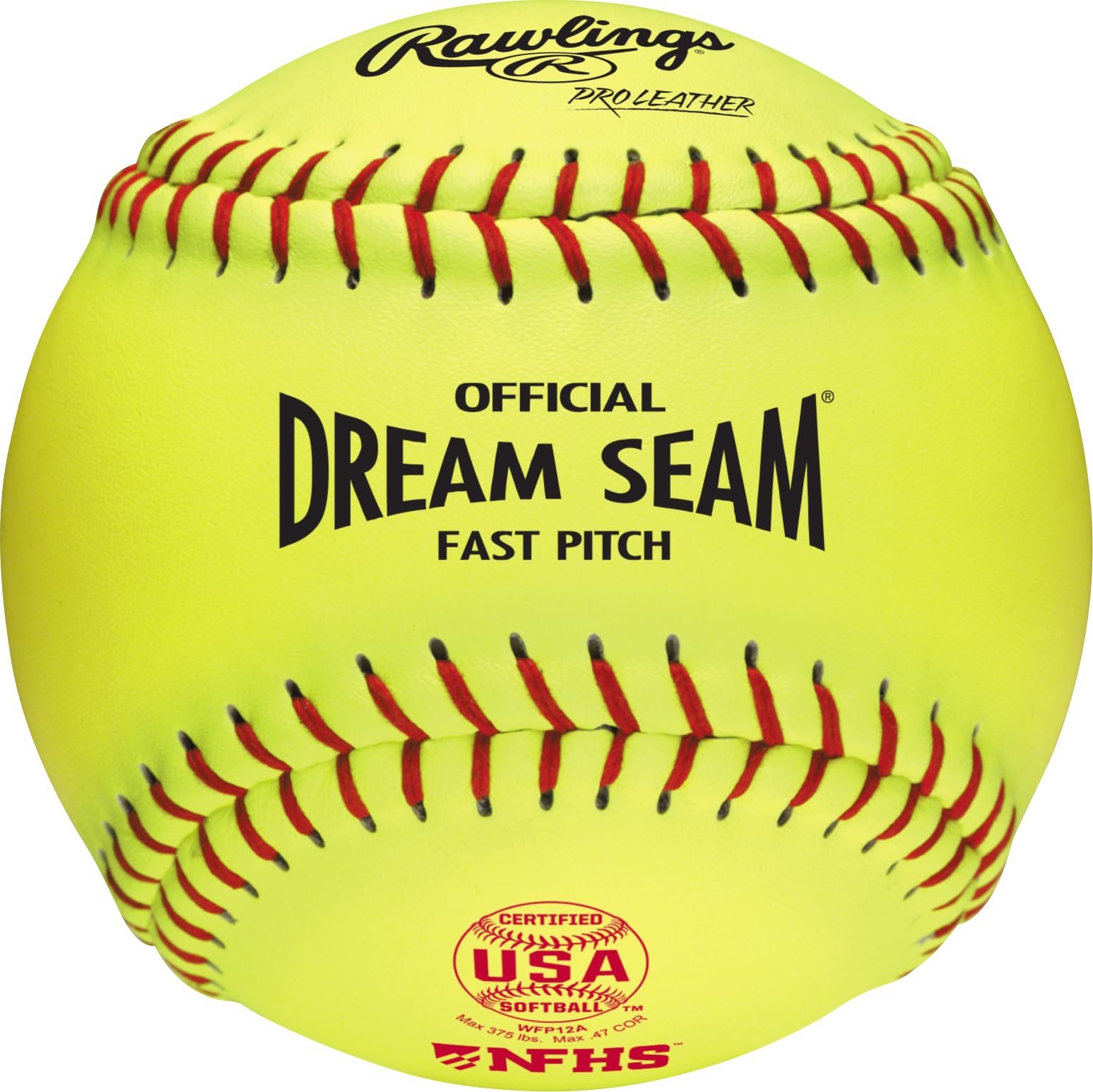 Photo 1 of Rawlings | Official Pro Leather Dream Seam Fastpitch Softballs | USA/ASA | WFP12USA | 12" | 12 Count
