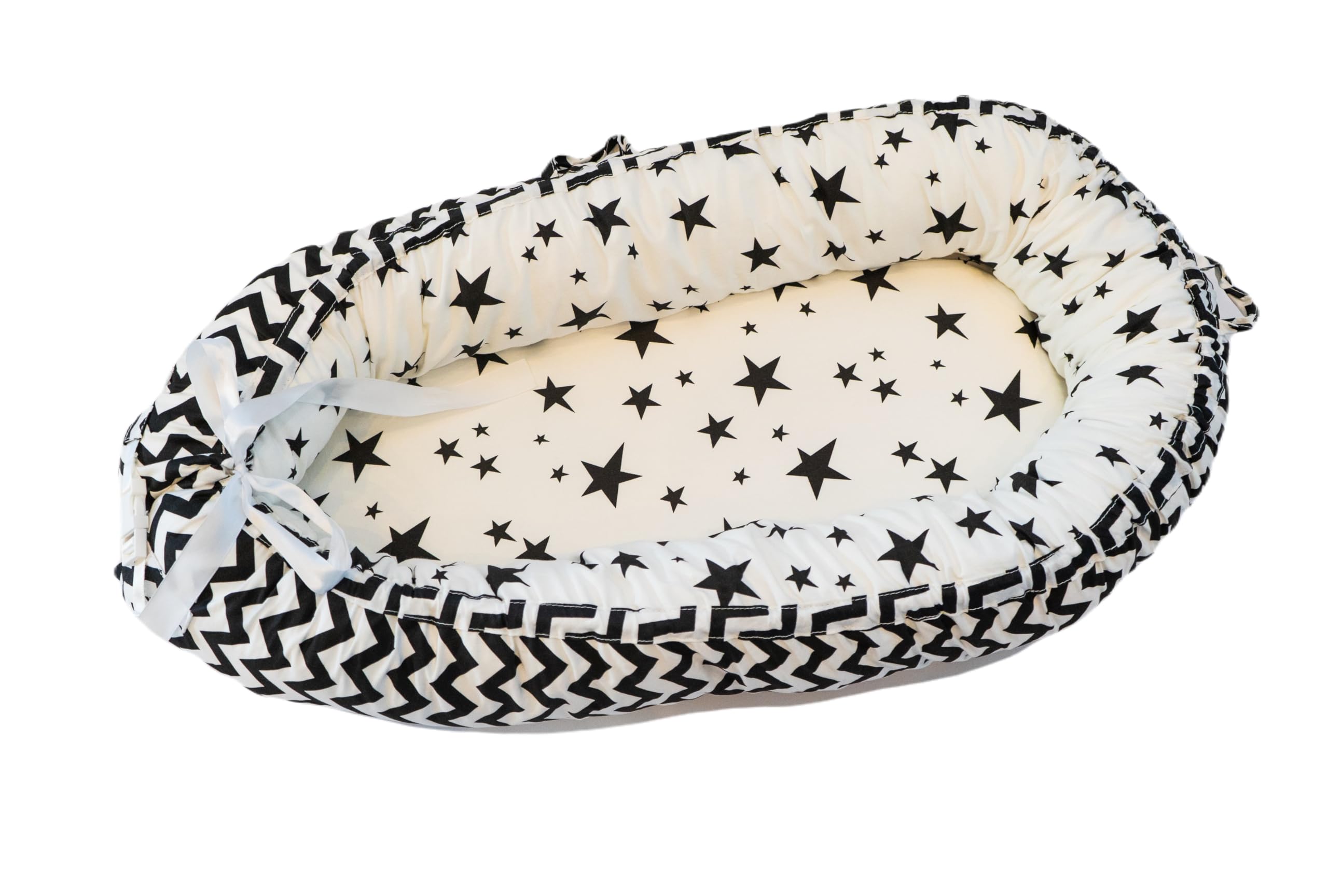 Best Morrison Baby Lounger – 12.71 x 11.65 in., 0-12 Months, Portable Baby Nest w/Breathable Cotton, Bionic Design, 3D High Density Padding | Baby & Infant Mattresses Black & White