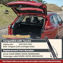 Hodflop 68910-0E070 68920-0E050 Pair Rear Tailgate