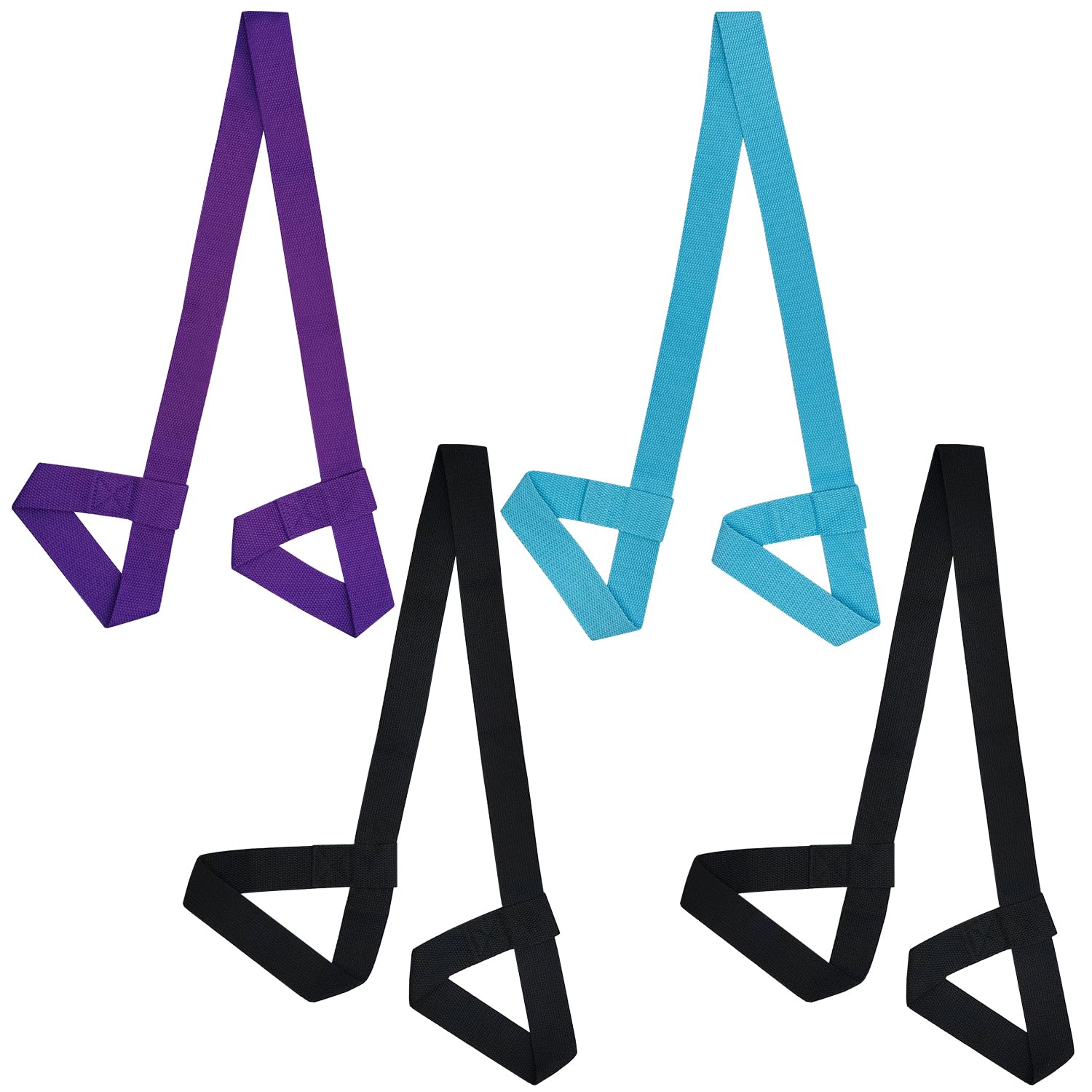 XYQMLY 4 Pcs Yoga Mat Strap,Adjustable Yoga Mat Multi-Purpose Straps Carrier Strap Yoga Sling for Yoga Mat Exercise,3 Color, 3 Colors, 0.7cm