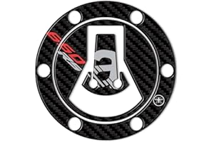 labelbike - 3D Sticker Motorcycle Fuel Tank Cap Protection and Decoration in Resin Compatible with Aprilia RS 660 2021-2025 - Color Carbon Grey Red