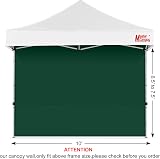 MasterCanopy Instant Gazebo Sidewall Forest Green 217x305cm 3x3M view 4