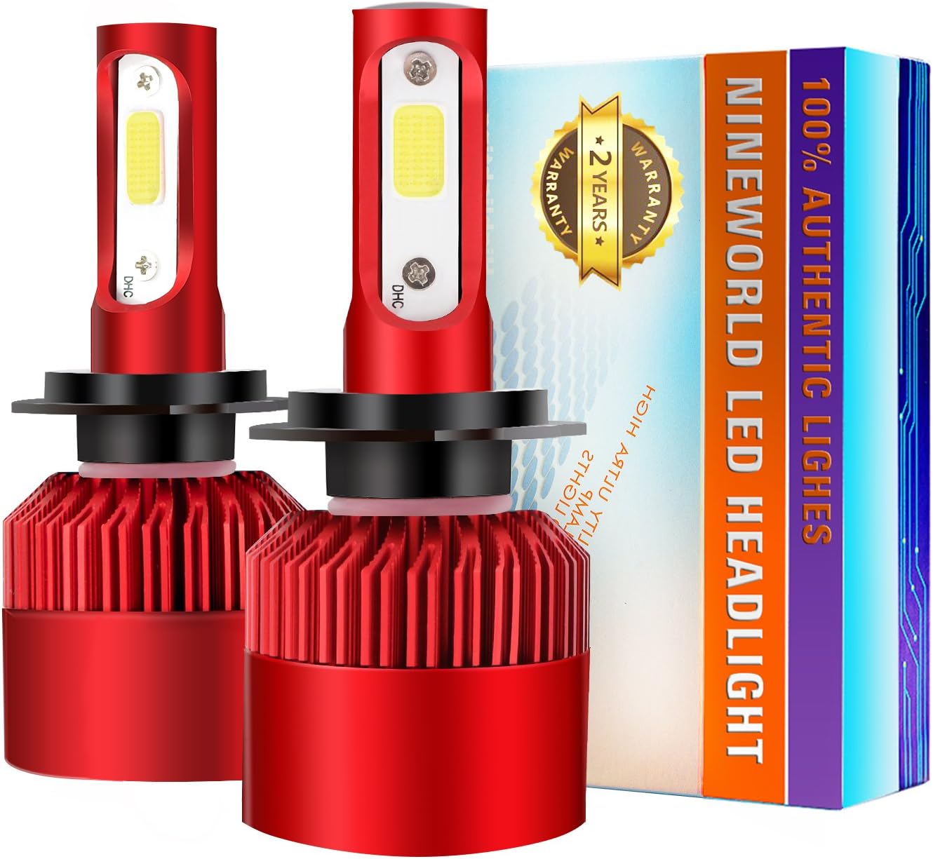 H7 LED Headlight Bulbs Conversion Kit - All in one Hi/Lo Beam DRL Fog Light - 72w 8,000Lm 6000K Diamond White - NO Flickering - 2 Yr Warranty