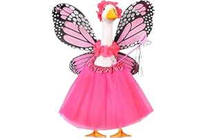 Butterfly Porch Goose Outfit Tutu Skirt Butterfly Wing Goose Costume Outdoor Garden Patio Yard Decor