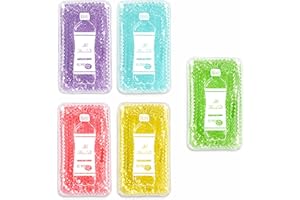 Reusable Ice Packs for Coolers - 5 Pack Freezable Gel Packs for Lunch Box, Camping, Picnic, Medical Cold Therapy - Leakproof 